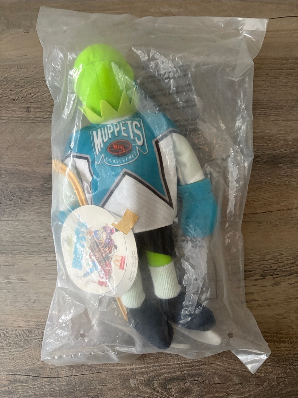 Vintage 1995 McDonald's Jim Henson's Muppets Kermit the Frog NHL Hockey Plush